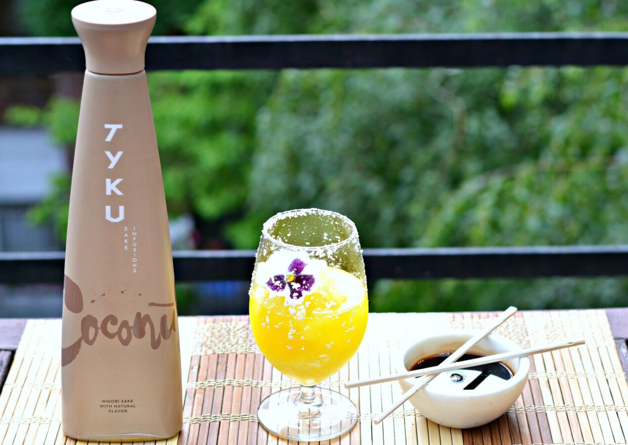 Have a drink using Tyku Coconut Sake this summer!